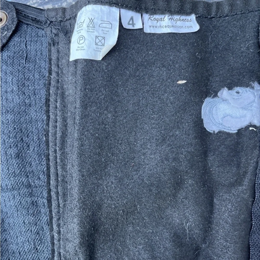 Royal Highness Kids Chaps Riding Horses Black Size 4 - Picture 3 of 5